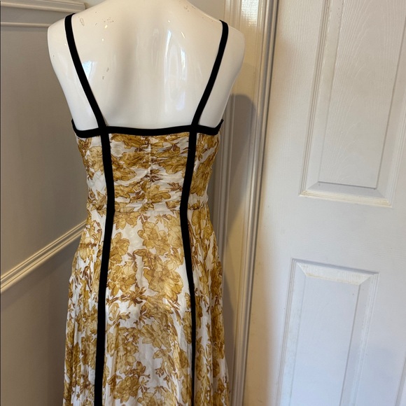 Zara Gold and Black Floral Maxi Dress - Picture 5 of 8